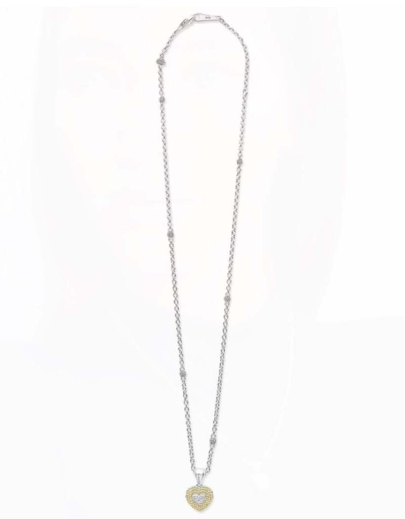 LAGOS Caviar Lux Diamond Heart Necklace