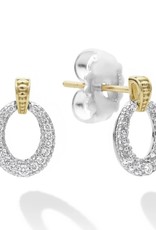 LAGOS Caviar Lux 18K Gold Oval Drop Diamond Earring