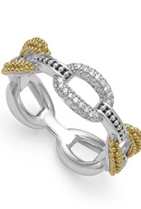 LAGOS Caviar Lux Small 18K Gold Eternity Diamond Ring