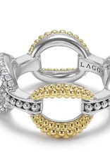 LAGOS Caviar Lux Large 18K Gold Eternity Diamond Ring