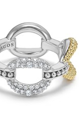 LAGOS Caviar Lux Large 18K Gold Eternity Diamond Ring