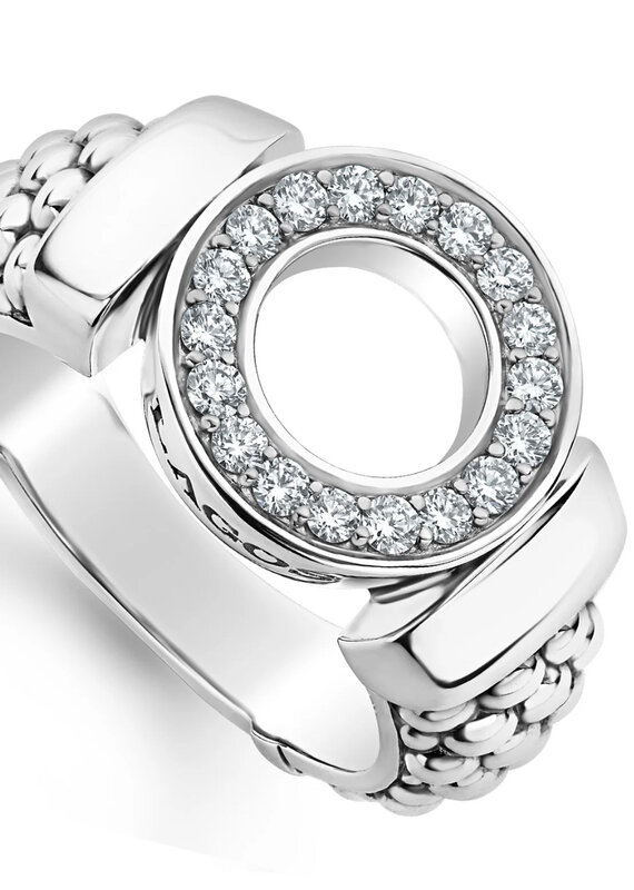 LAGOS Caviar Spark Diamond Circle Caviar Ring