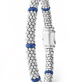 LAGOS Signature Caviar Ultramarine Ceramic 7 Station 6mm Bracelet
