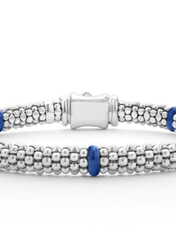 LAGOS Signature Caviar Ultramarine Ceramic 7 Station 6mm Bracelet