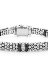 LAGOS Black Caviar Single Station Diamond Caviar Bracelet  6mm