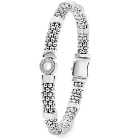 LAGOS Caviar Spark Diamond Small Single Station Diamond Circle Caviar Bracelet