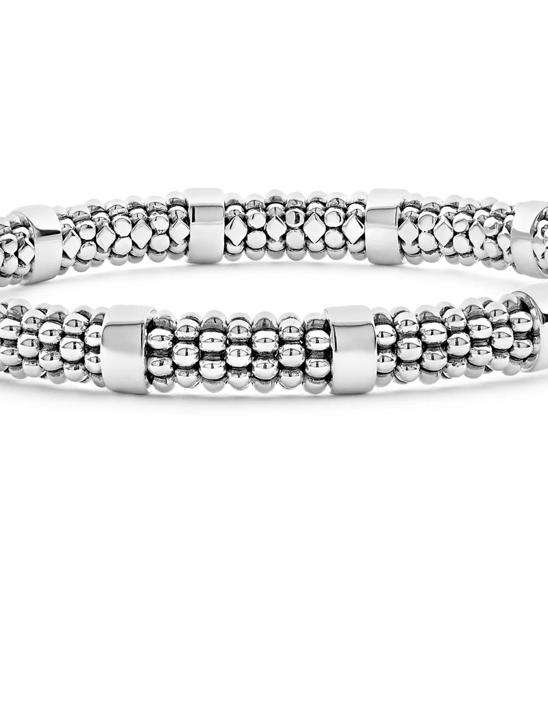 LAGOS Caviar Spark Diamond Small Single Station Diamond Circle Caviar Bracelet