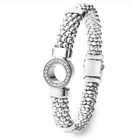 LAGOS Caviar Spark Diamond Large Single Station Diamond Circle Caviar Bracelet