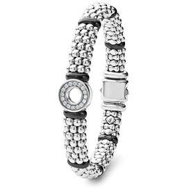 LAGOS Black Caviar Black Ceramic and Diamond Circle Bracelet