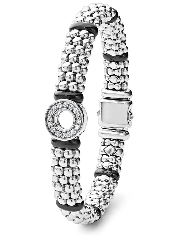 LAGOS Black Caviar Black Ceramic and Diamond Circle Bracelet