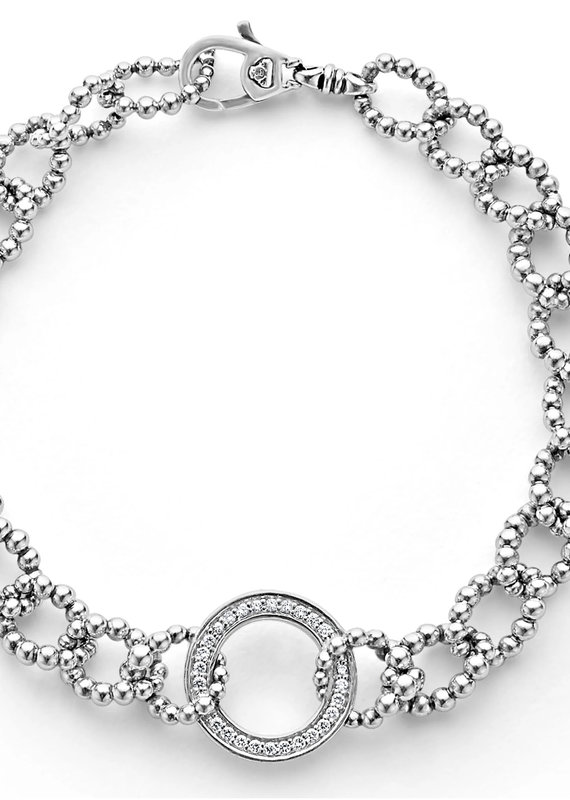 LAGOS Caviar Spark Diamond Circle Link Bracelet