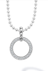 LAGOS Caviar Spark Diamond Circle Pendant Necklace