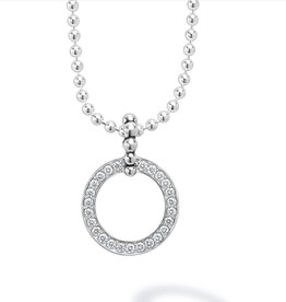 LAGOS Caviar Spark Diamond Circle Pendant Necklace