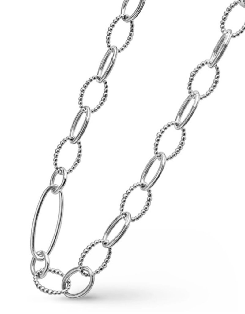 LAGOS Signature Caviar Sterling Silver Link Necklace