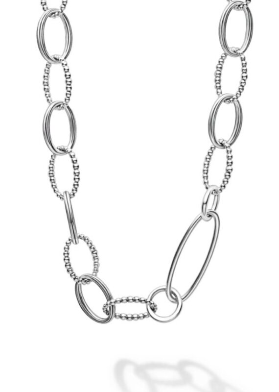 LAGOS Signature Caviar Sterling Silver Link Necklace