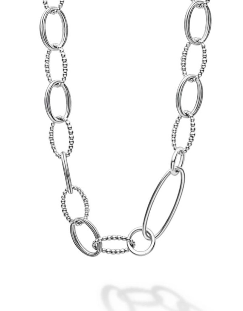 LAGOS Signature Caviar Sterling Silver Link Necklace
