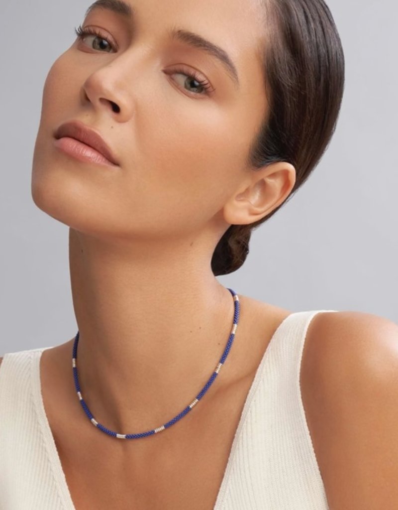 LAGOS Blue Caviar Silver Station Ceramic Beaded Necklace