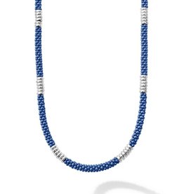 LAGOS Blue Caviar Silver Station Ceramic Beaded Necklace