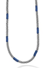 LAGOS Blue Caviar Silver Station Ceramic Beaded Necklace