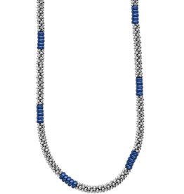 LAGOS Blue Caviar Silver Station Ceramic Beaded Necklace