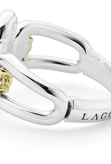 LAGOS Signature Caviar Two Tone Caviar Link Ring