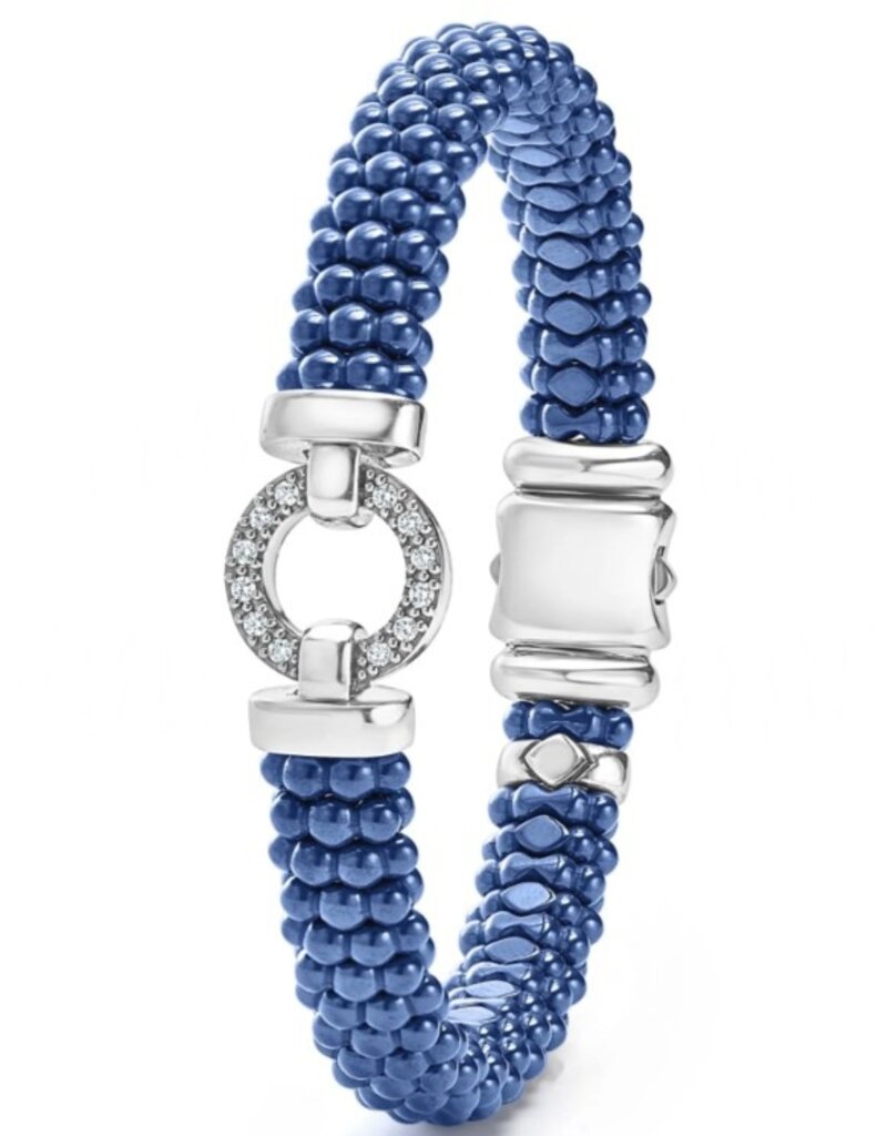 LAGOS Blue Caviar Ceramic Diamond Circle Bracelet 9mm