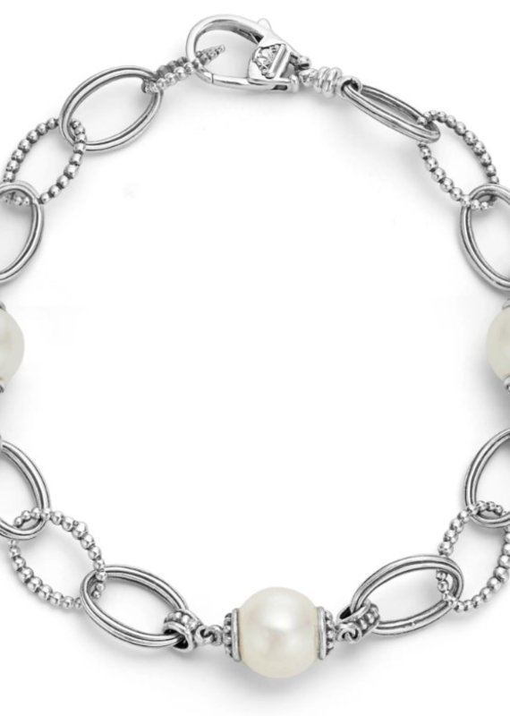 LAGOS Luna Caviar Pearl Link Bracelet