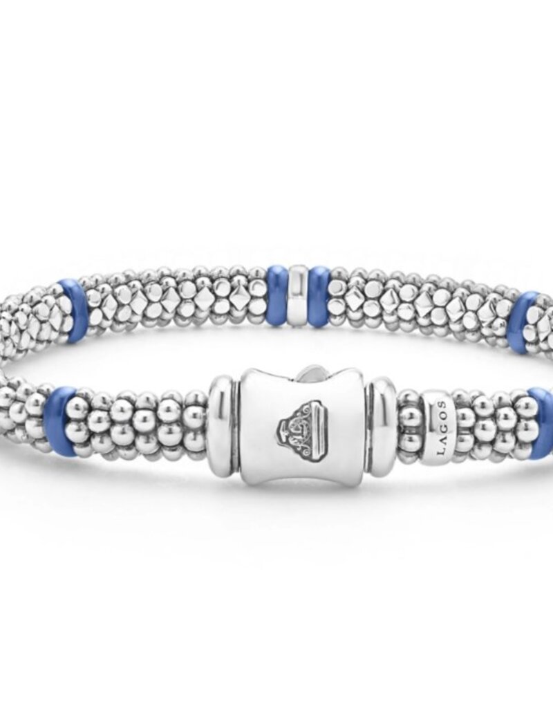 LAGOS Blue Caviar Single Station Diamond Caviar Bracelet 6mm