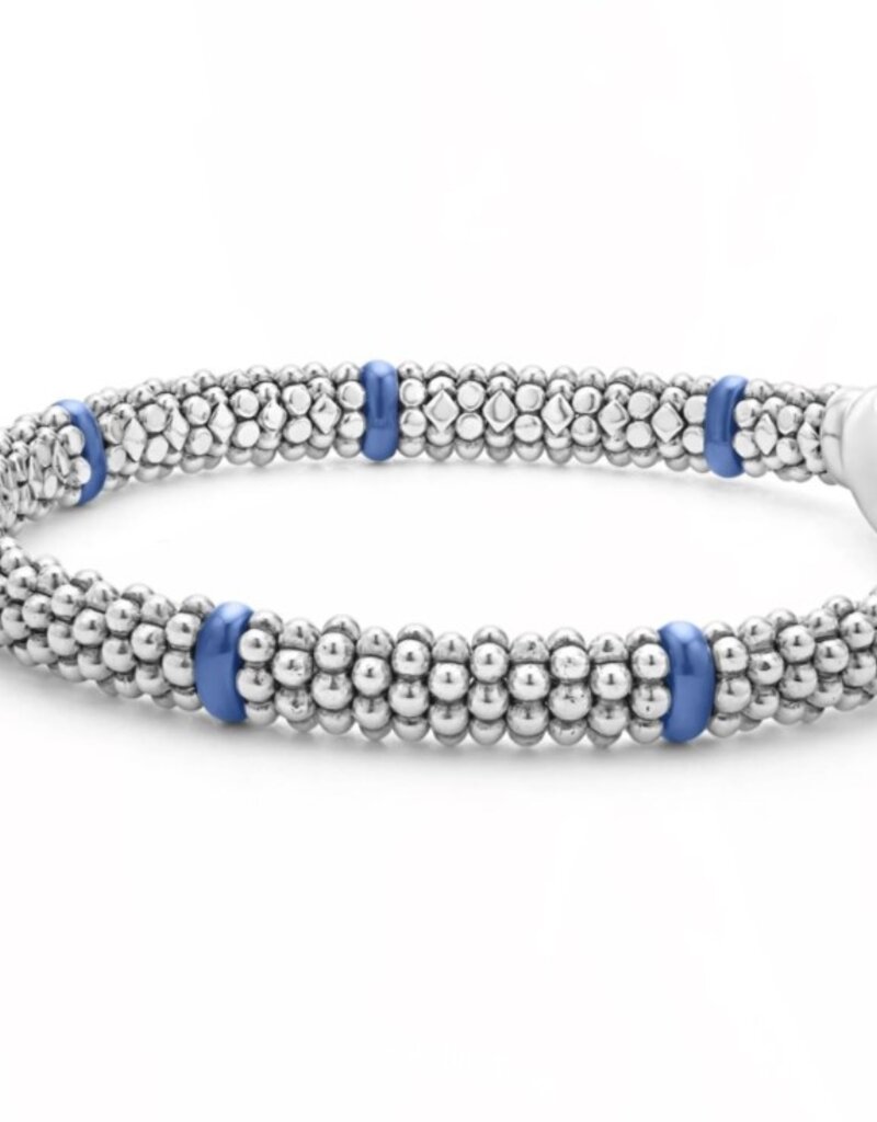 LAGOS Blue Caviar Single Station Diamond Caviar Bracelet 6mm
