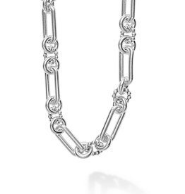 LAGOS Signature Caviar Silver Link Necklace