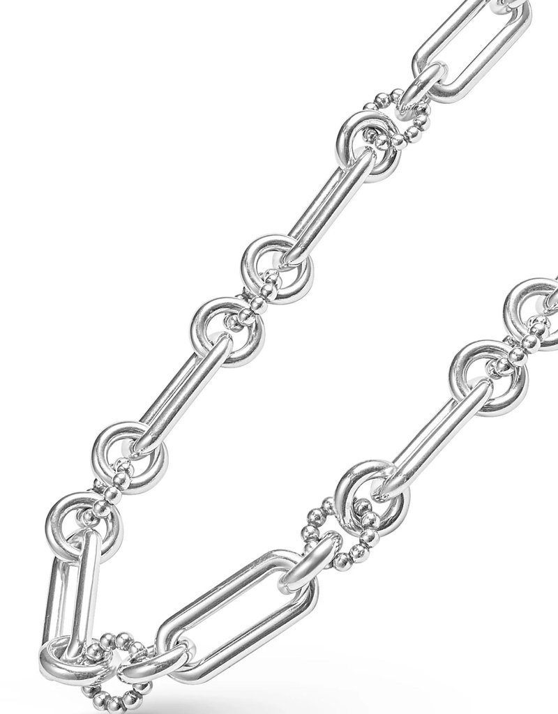 LAGOS Signature Caviar Silver Link Necklace