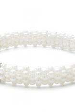 LAGOS White Caviar Three Station Ceramic Diamond Bracelet