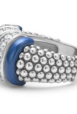 LAGOS Blue Caviar Ultramarine Diamond Ceramic Caviar Ring