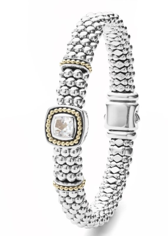 LAGOS Color Caviar 9mm White Topaz Caviar Bracelet