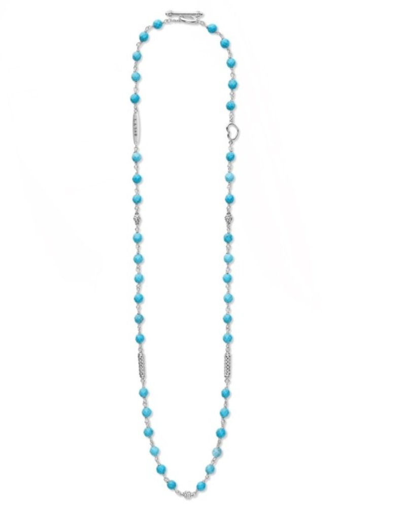 LAGOS Caviar Icon Facet Turquoise Beaded Necklace