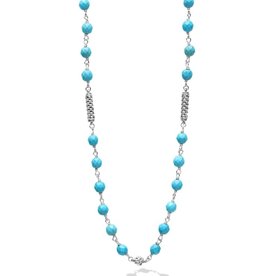 LAGOS Caviar Icon Facet Turquoise Beaded Necklace