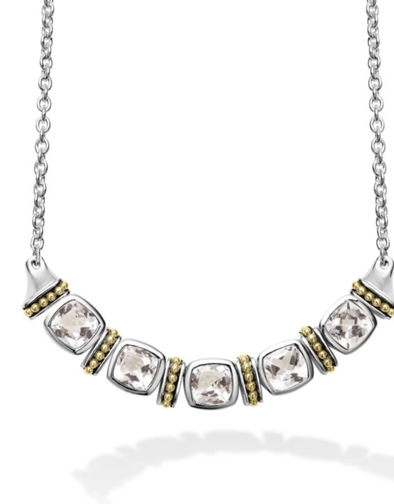 LAGOS Color Caviar White Topaz Five Station Necklace