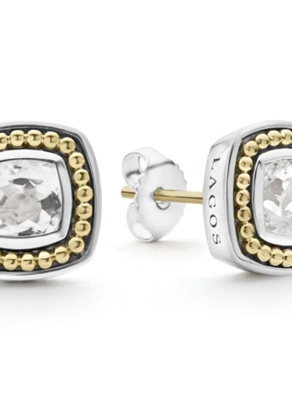 LAGOS Color Caviar White Topaz Stud Earrings