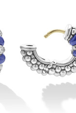 LAGOS Blue Caviar Ceramic and Diamond Huggie Earrings
