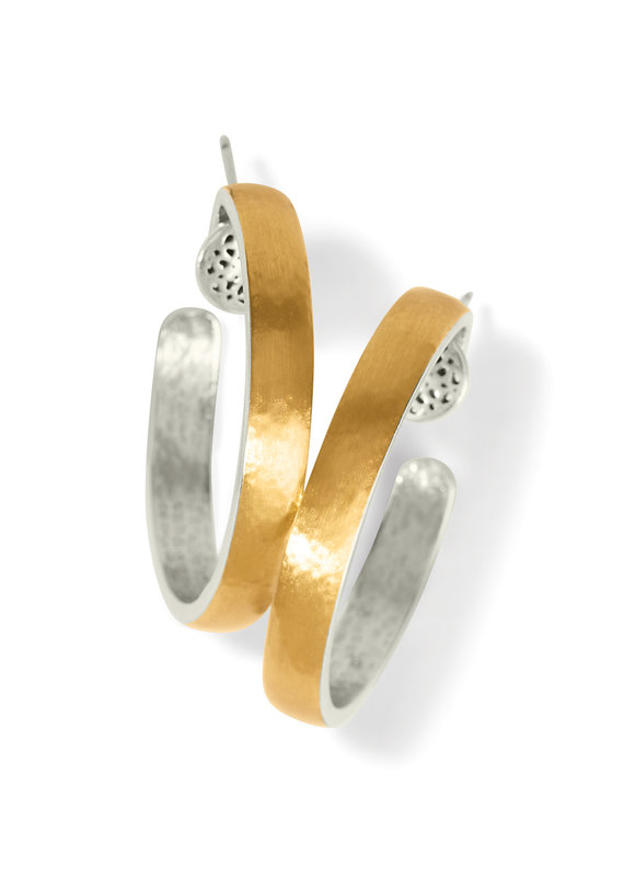 Ferrara Entrata Small Hoops in Gold
