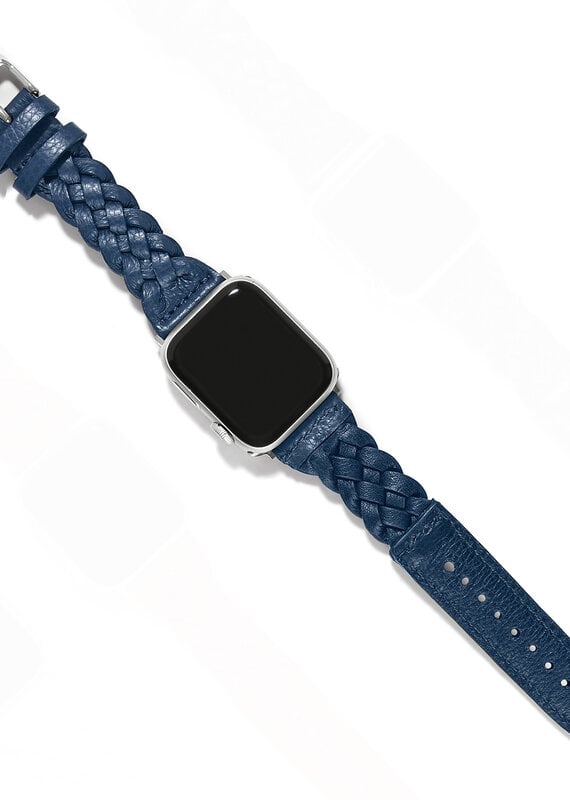 Sutton Braided Leather Watch Band in French Blue