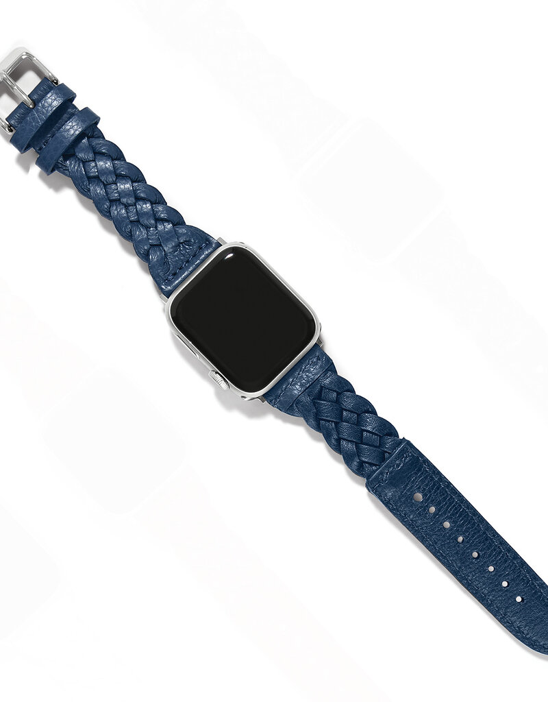 Sutton Braided Leather Watch Band in French Blue