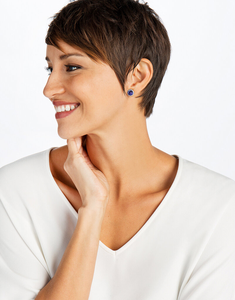 Iris Stud Earring in Tanzanite