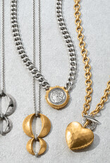 Inner Circle Heart 2-tone Toggle Necklace
