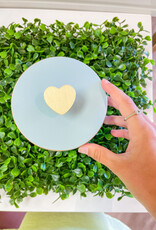 J.HOFFMAN'S Ceramic Box in Aqua w/ Gold Heart