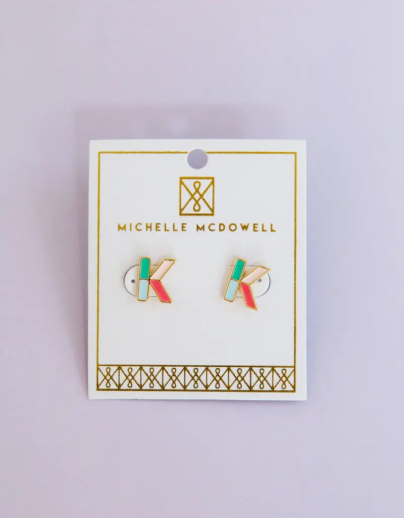 J.HOFFMAN'S Olivia Initial Stud Earrings