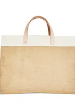 Happy Wings East West Burlap Tote w/ Strap