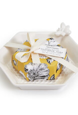 TWO'S COMPANY Bee Clean Honey Soap & Soap Dish