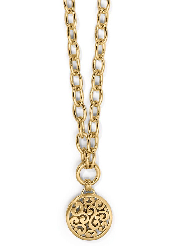 Contempo Medallion Gold Charm Necklace
