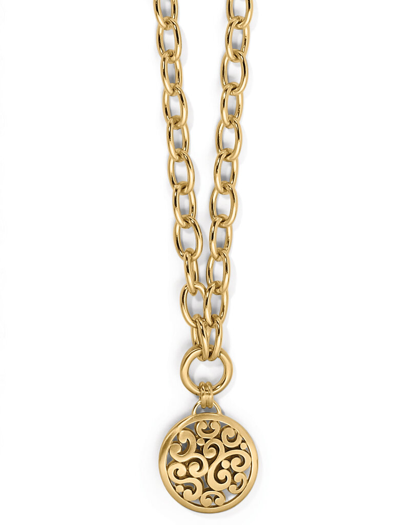 Contempo Medallion Gold Charm Necklace